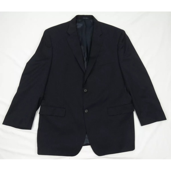 NWOT Ralph Lauren 100% Wool Blue 2 Button Blazer Sport Coat Jacket 46 R